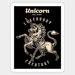 Free Spirit Unicorn Sticker